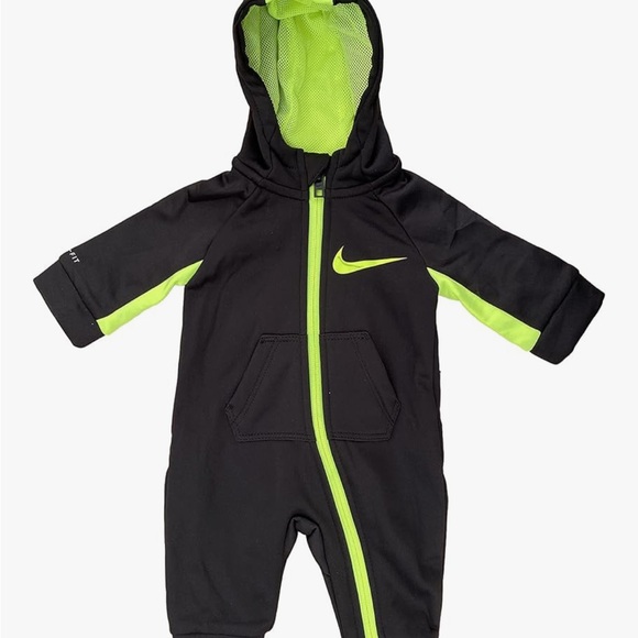 Nike baby boys thermal dri fit full zip hooded coverall - Picture 1 of 2